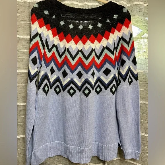 New Old Navy Multicolor Fair Isle Chevron Sweater - Picture 3 of 3